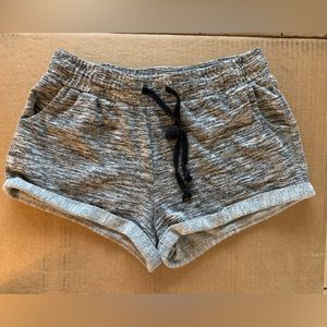 Ambiance Apparel Sweat Shorts Grey Cuffed with Tie - Size Large, but fits like M